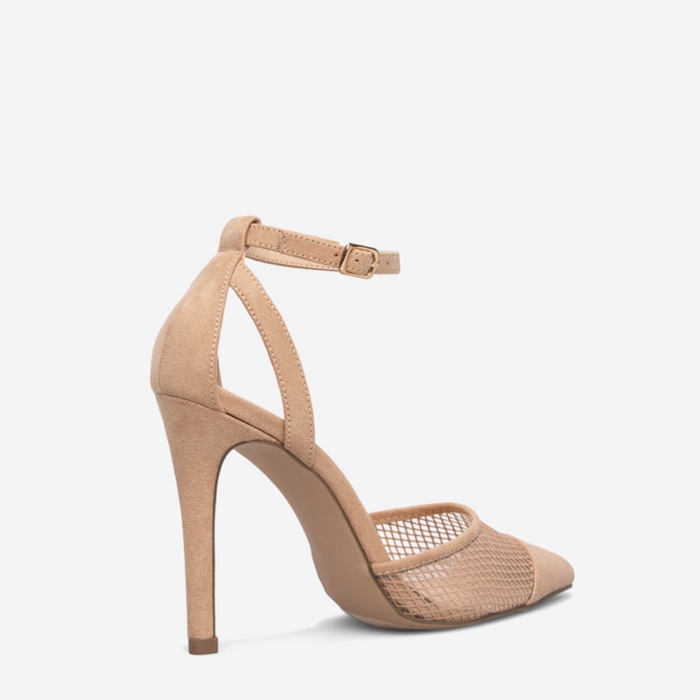 NWT Shoe Dazzle Beige Mesh Detail Heeled Pumps - Picture 7 of 10